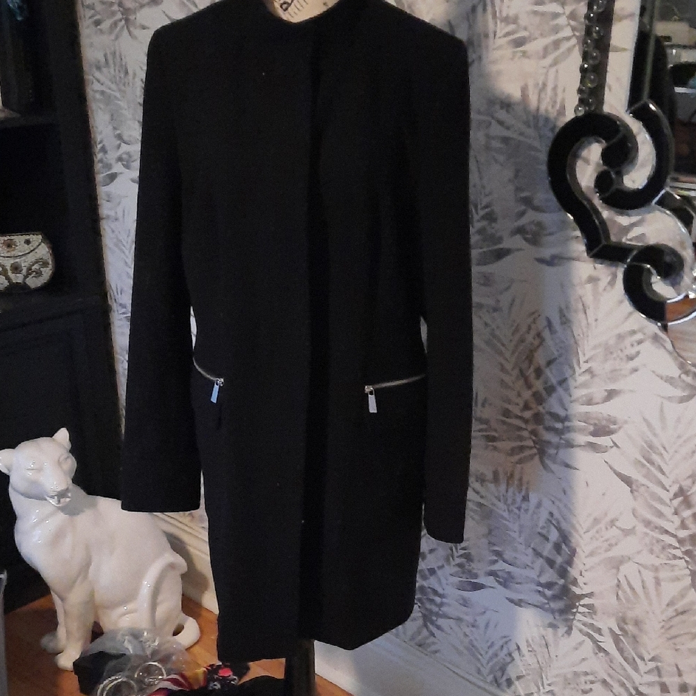 Ricki's Black Fall Coat with Silver Accents